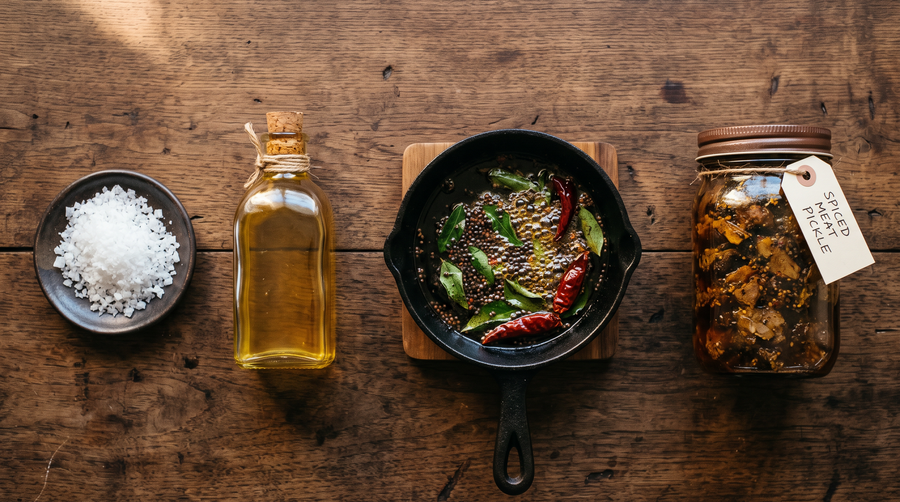 How Meat Pickle Is Preserved Without Chemicals: Salt, Oil, and Heat Explained